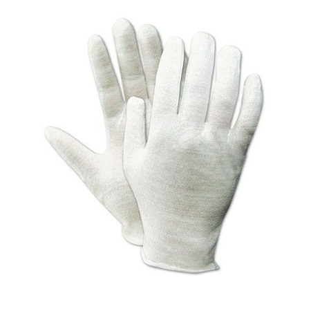 Magid Textile Gloves, Medium Weight/Standard, White, , 12 PK 661J